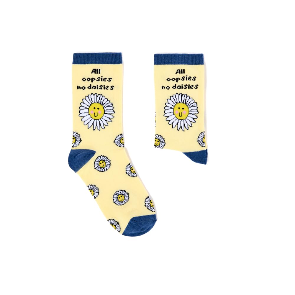 Urban Eccentric Ladies All Oopsies No Daisies Socks | Gift | 1 Pair | Cotton Rich | Premium Socks | Novelty | Gifts (LADIES 4-8)
