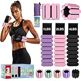 AMORIX Ankle Weights for Women Men,Wrist Weights Set for Walking Running,3 Pairs Silicone Workout Weights 0.5lb/1Lb/2lb Each Side for Gym Fitness,Jogging,Yoga,Strength Training,Physical Therapy
