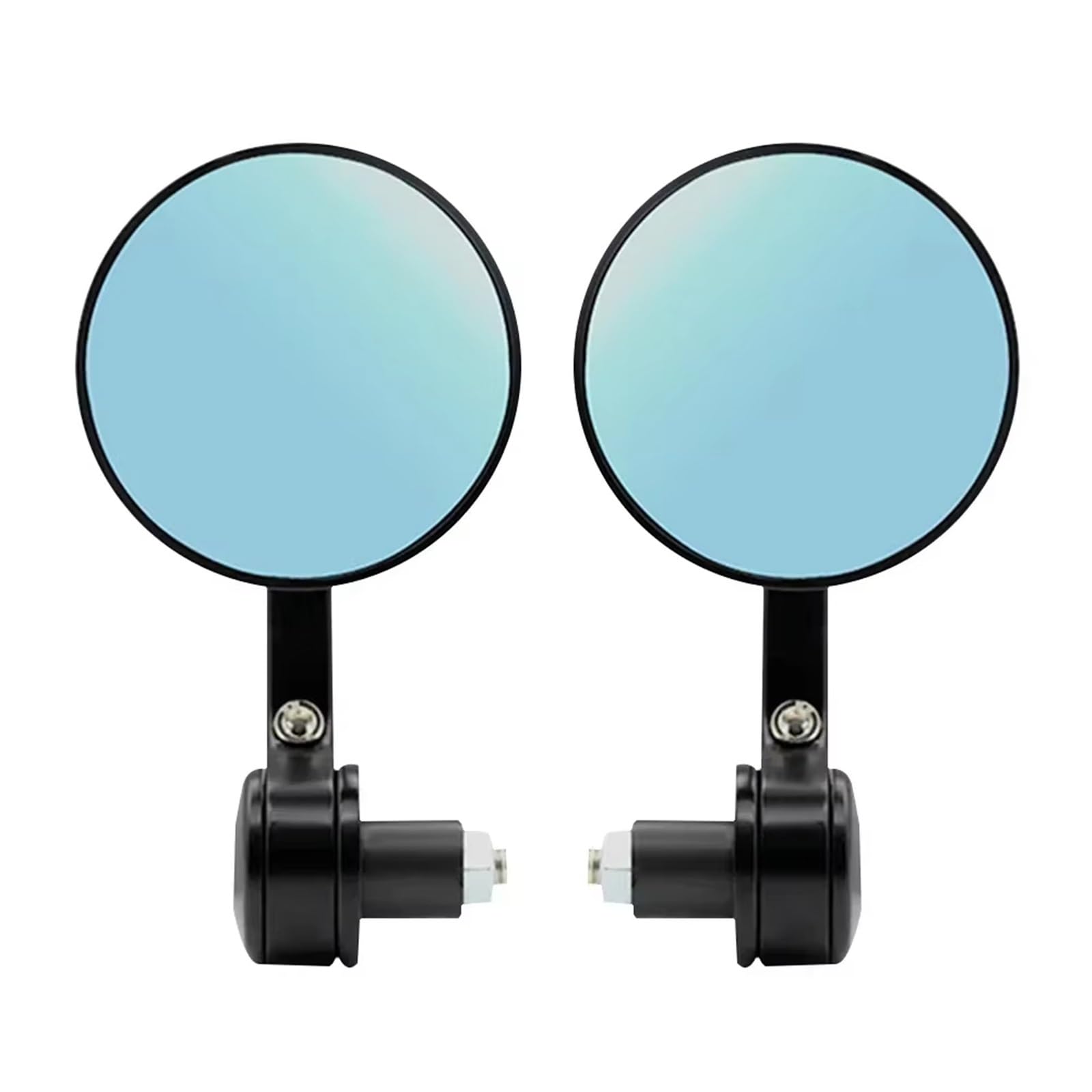 Espejo retrovisor redondo para moto con visión de ángulo completo regulable 6