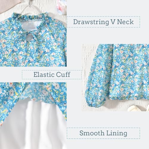 Girls Long Sleeve Shirt Chiffon Blouse for 6-14 Years Old4