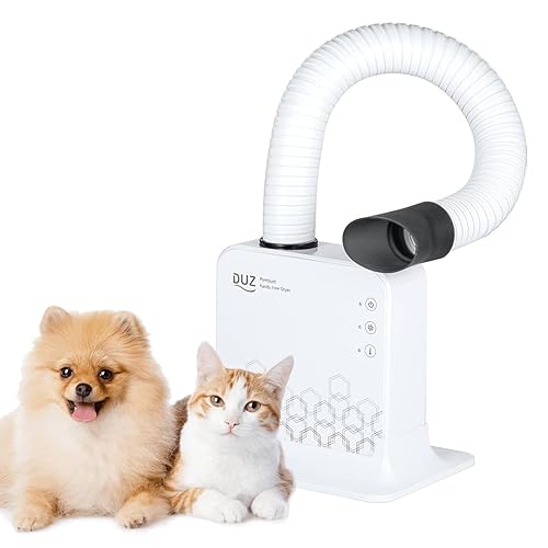 DUZ V2 Super Quiet Hands-Free Pet Dryer: Low-Noise Dog Dryer