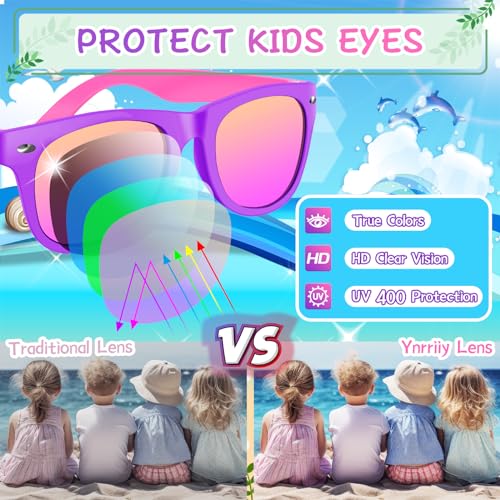 Kids Sunglasses Bulk, Kids Sunglasses Party Favor, Translucent Sunglasses for Kids Party Supplies, Beach, Pool Party Favors, Party Favor for Kids Boys and Girls 3-8 (8PCS Kids Sunglasses bulk)3
