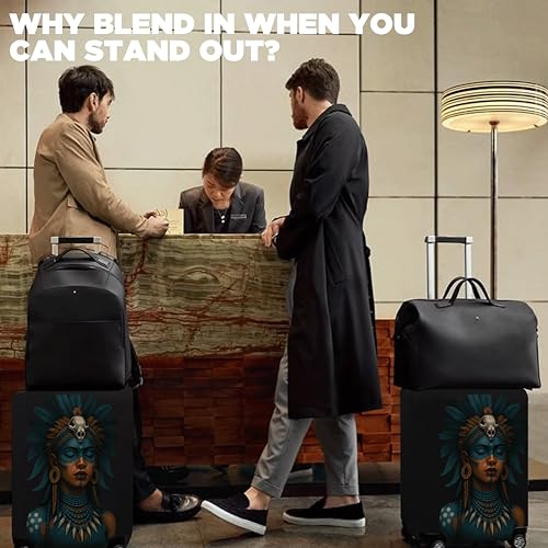 Image of WanderWraps Spendex Polyester Protective Luggage Cover | Hard Luggage Trolley Bag Cover | Washable | Dust Proof | Stretchable | M - 24 inch | Nefraya