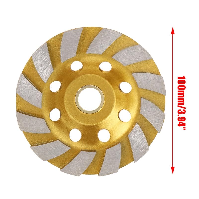 Diamentowa tarcza garnkowa, diamentowe szlifowanie 1 szt. 100 mm diamentowa tarcza szlifierska w kształcie misy, beton, granit, kamień, ceramiczny kawałek tarczy, elektronarzędzia