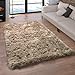 Paco Home Tapis Fausse Fourrure Coussin Coeur Rond Différentes Formes, Beige, Dimension:40x60 cm