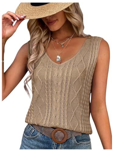 SOLY HUX Women's V Neck Sweater Vest Sleeveless...