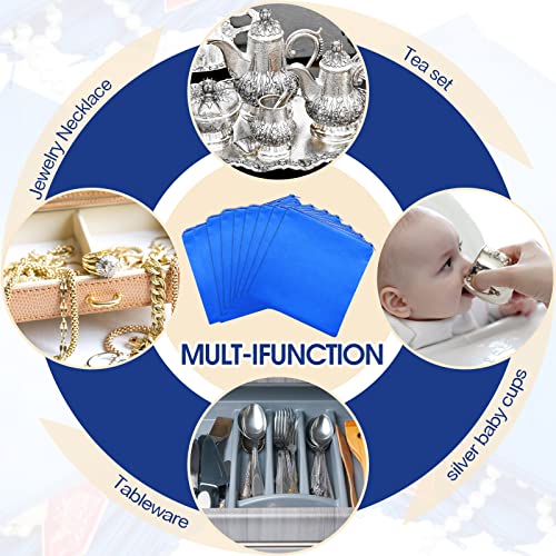 8 Pcs Zippered Silver Storage Bag