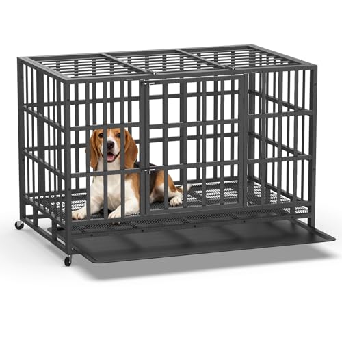 Heavy Duty Large Dog Crate with Double Doors