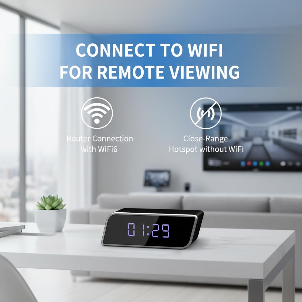Smart-Uhr-Kamera 4K UHD Nachtsicht 2600mAh Akku WLAN AP