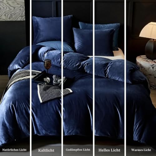 Lanqinglv Plüsch Bettwäsche 135x200 Biber Flauschig Flanell Winter Warm – Ansicht 5