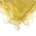 Firefly Imports Organza Table Cover with Overlay Ruffled Edge, Gold, 80-Inch