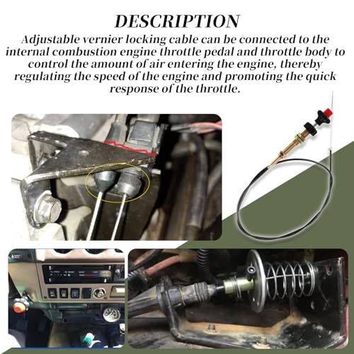 Image of VCGTX10 /55204 10FT Heavy Duty Vernier Locking Throttle Cable /Adjustable Locking Control Cable (Pack of 2)