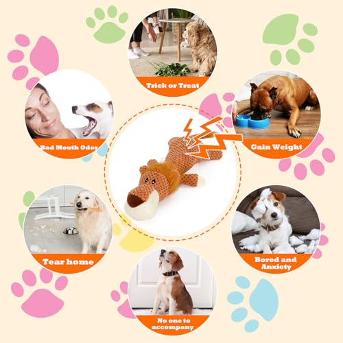 DBAILY Unzerstörbares Hundespielzeug 2 Stück - Löwe Elefant Tauziehen Kuscheltiere für Große, Kleine Und Mittlere Welpen - Plüsch Intelligenzspielzeug