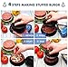 Meykers Burger Press - 3-in-1 Hamburger Patty Maker with Non-Stick Mold and 100 Wax Papers for Stuffed Cheeseburger, Slider
