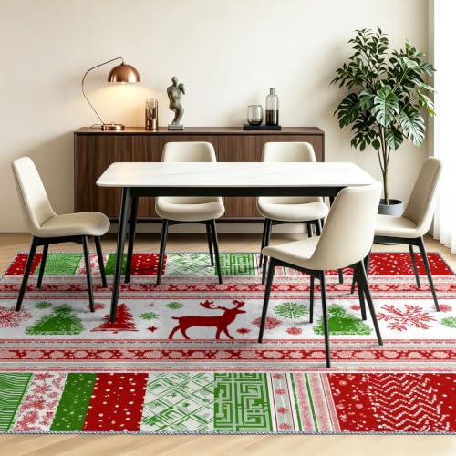 Tapis renne flocon de neige antidérapant et lavable en machine