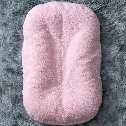 Winter Baby Lounger Cover for Snuggle Me Lounger, Warm Newborn Lounger Cover, Soft and Breathable Lounger Slipcover for Boys Girls, Cover Only（Not Included Lounger) (Pink) Cover