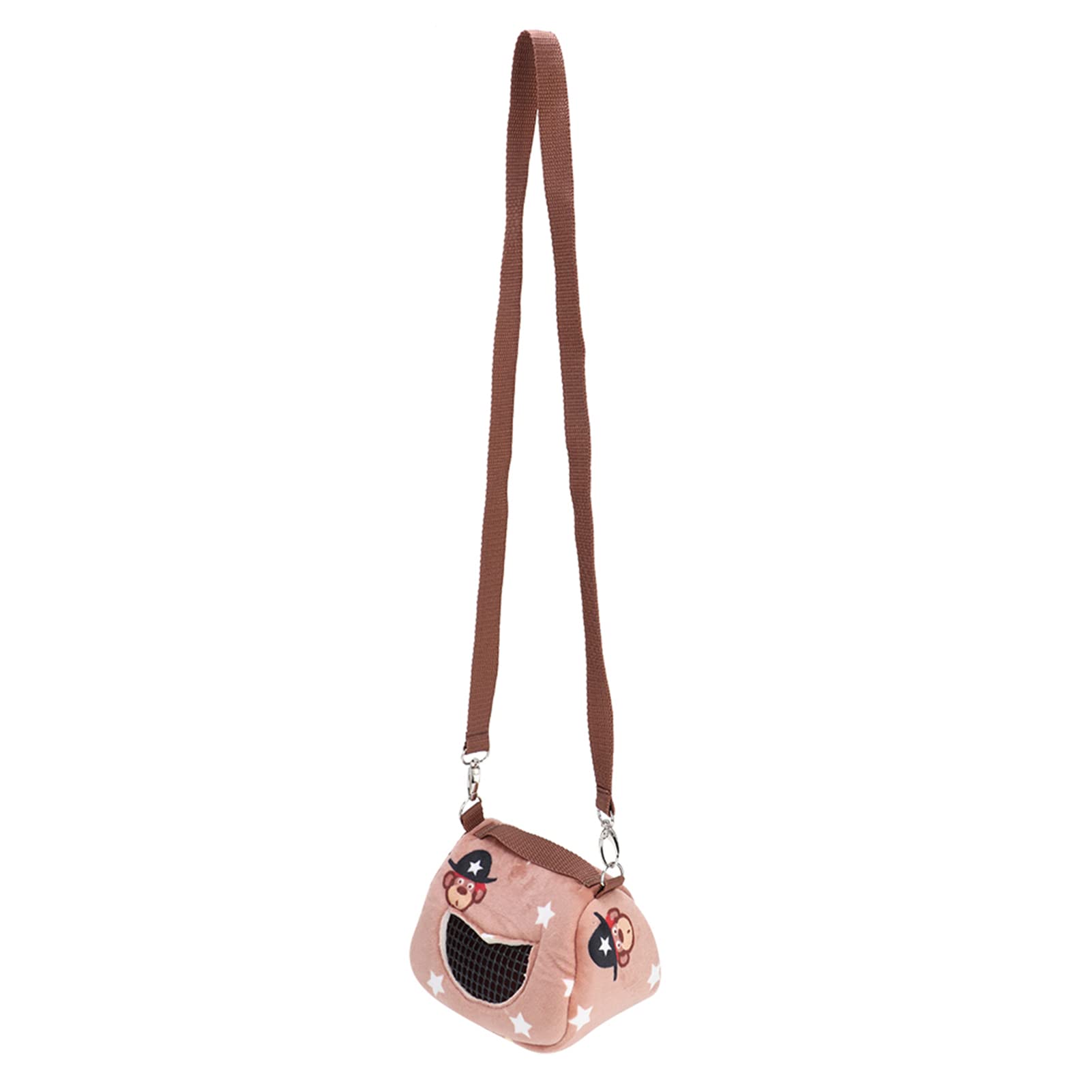 Tnfeeon Transportín para Hámster para Mascotas, Transportador Portátil de Franela para Animales Pequeños, Bolsa Cómoda para Viajes de Hámster, Ardilla, Conejillo de Indias (S)