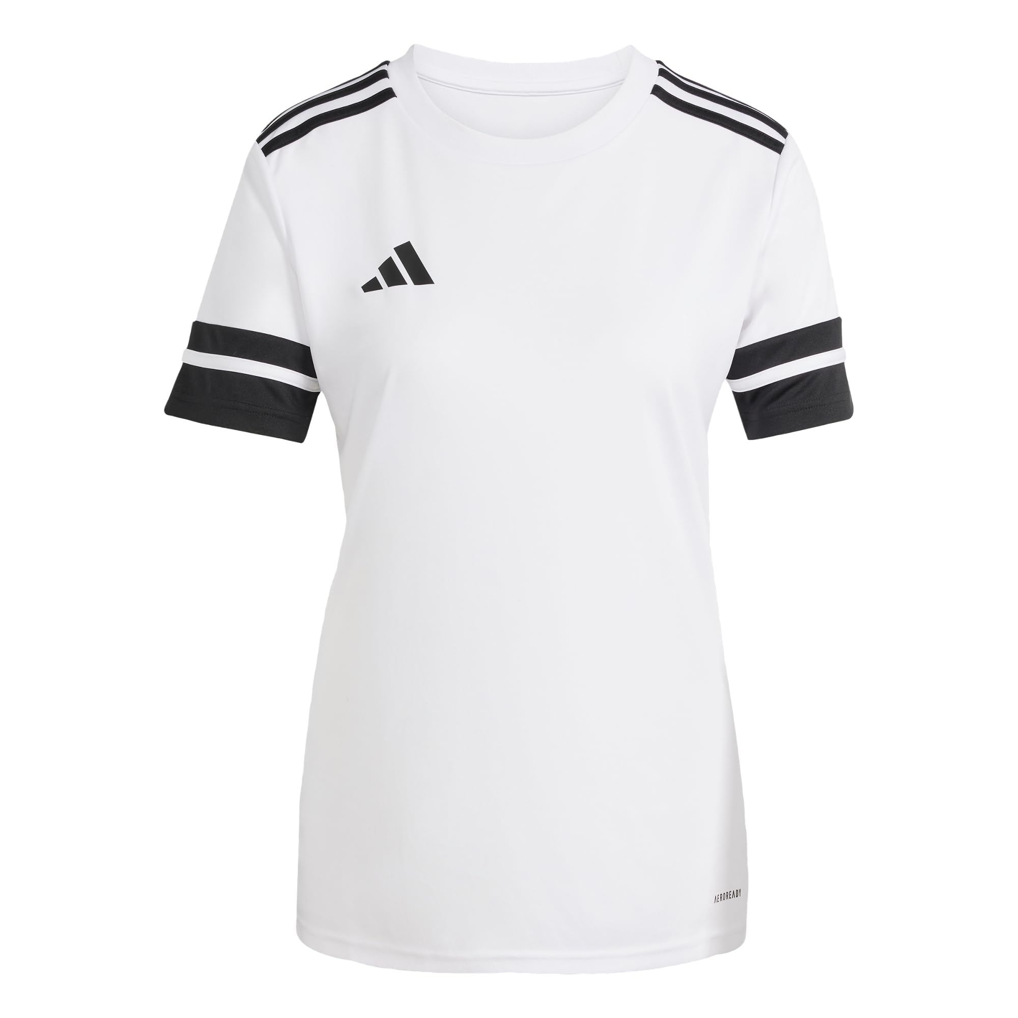 adidas Women's Squadra25 Jersey Short Sleeve Shirt, White/Black, M