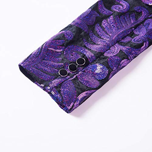 CARFFIV gli Uomini alla Moda Floreale Paillettes