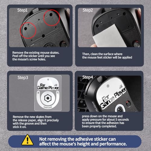 Image of immoenuc Glass Mouse Skates for 2024 Logitech G PRO X Superlight 2 DEX Lightspeed Wireless Gaming Mouse Feet Pads Smooth Durable Game Mouse Accessories (White)