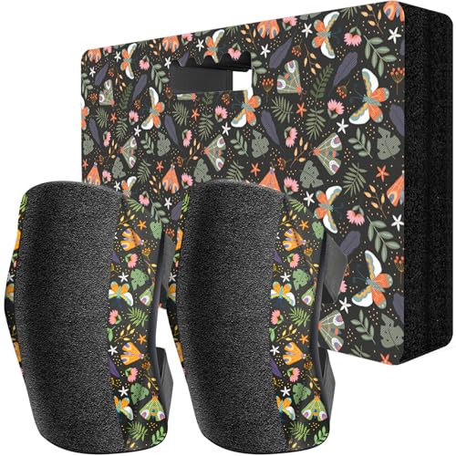 Garden Kneeling Pad and Knee Pads for Women Lightweight Waterproof KneePads for Gardening Anti Slip Leather Foam Padding Knee Protector for Flooring and Carpet Cleaning House work Gardening Maintain Butterfly