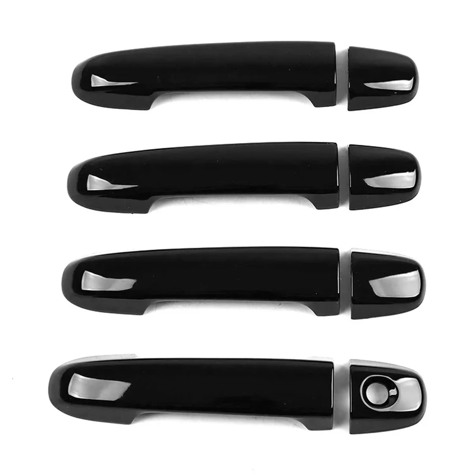Pokngbi 1 Hole Bright Black Car Door Handle Fit For Subaru Fit For Forester 2019-2024 Door Handle Bowl Modification Accessories(1 Hole Bright Black)