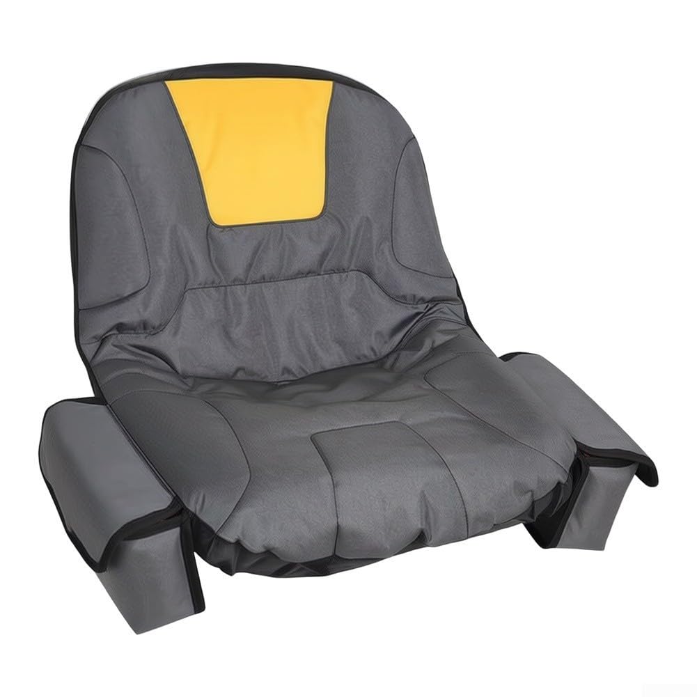 DAZZLEEX Asiento Cortacésped Transpirable Anti-Rasgaduras Asiento Cortacésped(Black-Yellow)