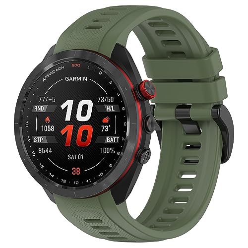 Garmin Approach S70 42mm 47mm �r���v�o���h ���f�B�[�X �����Y �\�t�g�V���R�������p�o���h ���X�g�o���h �A�N�Z�T���[�X�g���b�v Garmin Approach S70 42mm 47mm�p (47mm�A�O���[��)