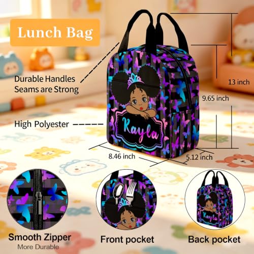 Image of Custom Girls Backpack Personalized Backpacks for Kids Back to School Set