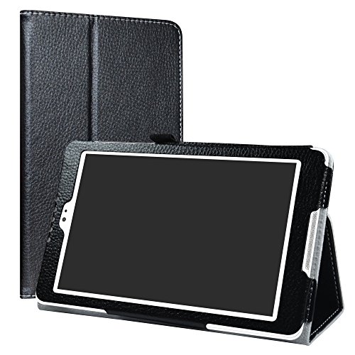 BQ Aquaris M8 Funda,LiuShan Folio Soporte PU Cuero con Funda Caso para 8' BQ Aquaris M8 Android Tablet,Negro