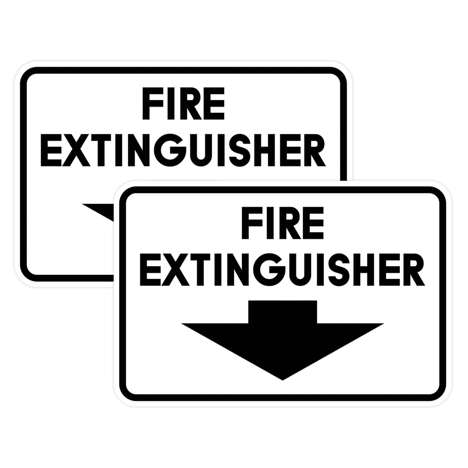 Signs ByLITA Classic Framed Fire Extinguisher (White) - Large 2 Pack