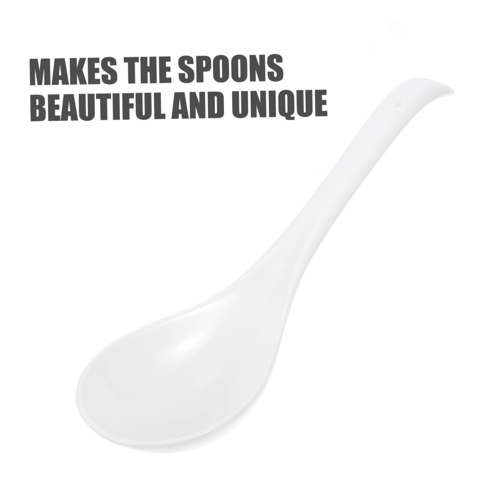 6piezas Cucharas Soperas De Cerámica Utensilios De Cocina Resistentes y Ecológicos