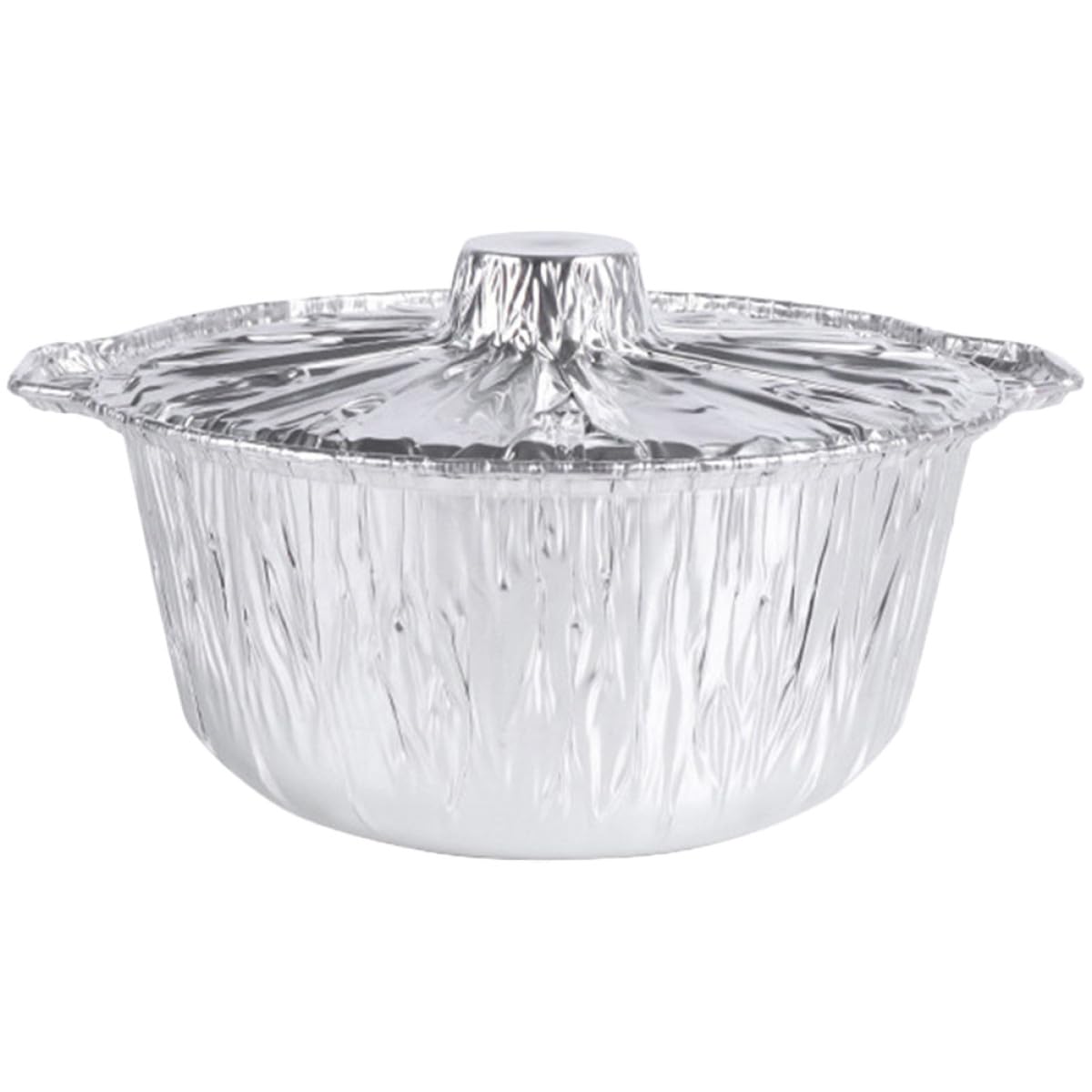 FRCOLOR Bandeja para Asar y Cocinar Portátil de Papel de Aluminio 5300ml Tapa, Sartenes de Aluminio Desechables para Barbacoa y Picnic, Apta para Horno y Almacenamiento de Alimentos