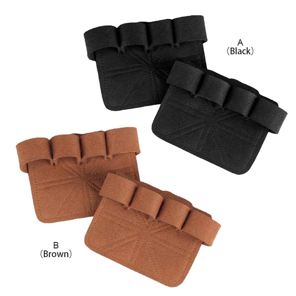 Guanti antiscivolo in pelle per sollevamento pesi, allenamento, pull up, antiscivolo, per bodybuilding, da donna, per fitness, colore nero
