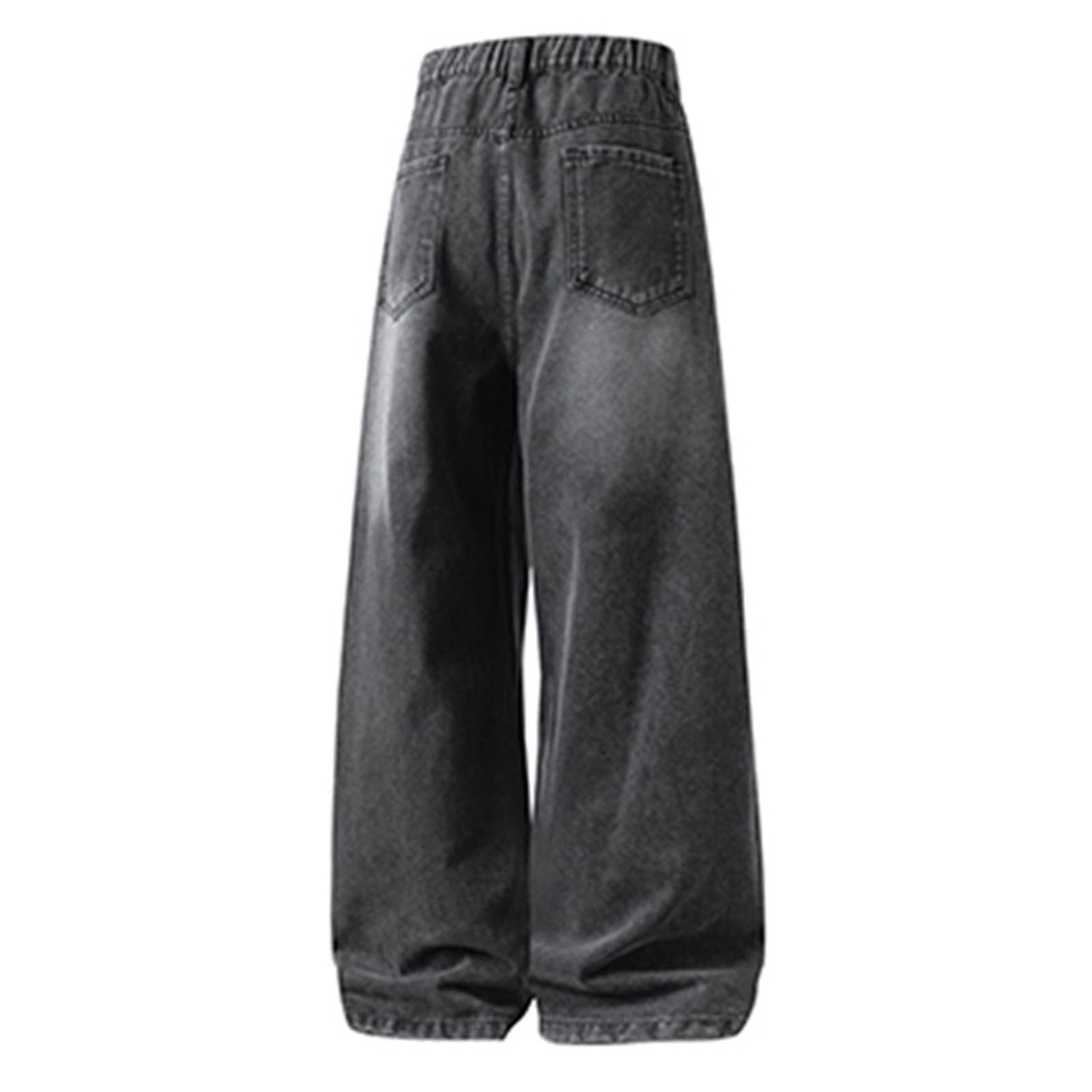 Pantalón Vaquero Mujer Ropa Tejanos Rectos Vaqueros Baggy Elasticos Pantalones Invierno Tallas Grandes Ligero Primavera Ancho Pantalon Casual