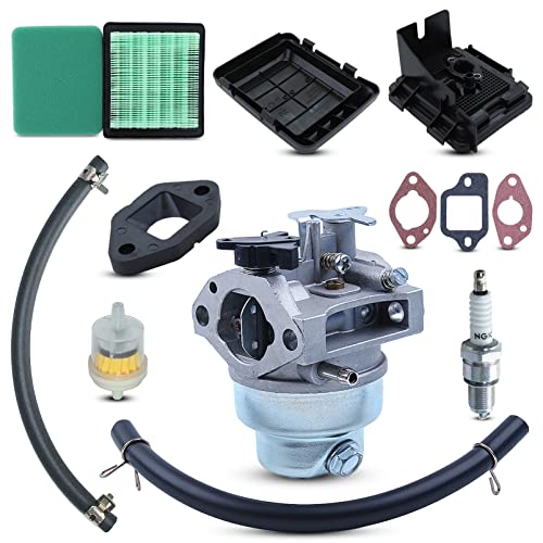 Haishine Carburador GCV160 para Honda HRT216 HRR216 GCV160A HRS216 HRZ216 Motor Cortacésped GCV160 Reemplazo 16100-Z0L-023 con Bujía de Filtro de Aire etc