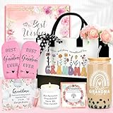 Grandma Gifts for Grandma Birthday Gifts from Grandkids Unique New Grandmother Gift for Nana Gift Ideas for Grandmas Cool Presents for Grandmas Bracelet Tote Bag Cup Candle Socks Acrylic Puzzle