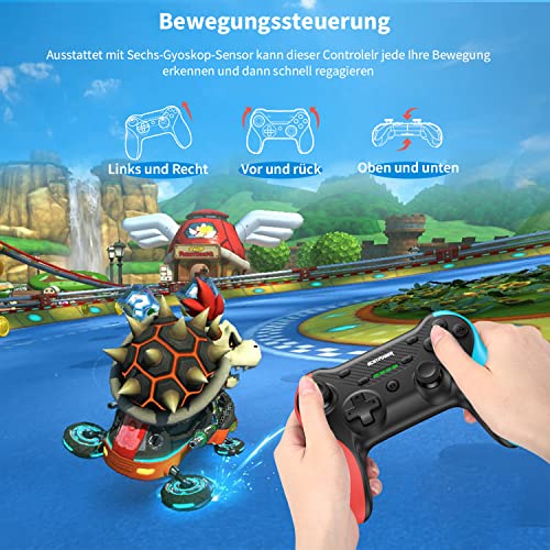 Image of ECHTPower Switch Controller with Hall Effect Joystick, Pro Controller with Adjustable Joystick Sensitivity, Hall Effect Controllers, Wireless controller for Nintendo Switch /Lite /OLED