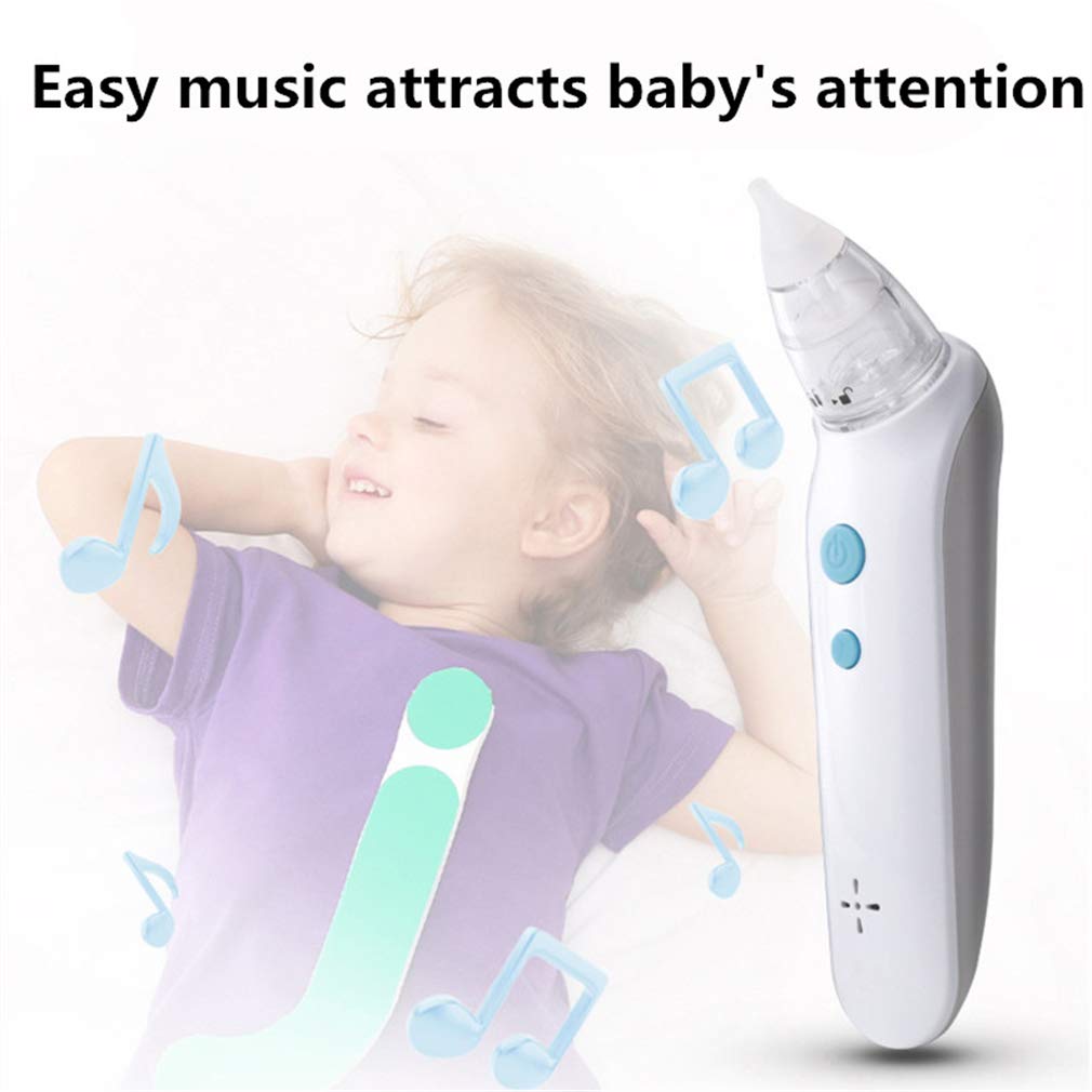 Electric Baby Nasale Aspiratore, Aspiratore Nasale Appena Nato con Musica E USB di Ricarica con 2 Livelli di Aspirazione, per Lattanti Sicuro Ed Igienico