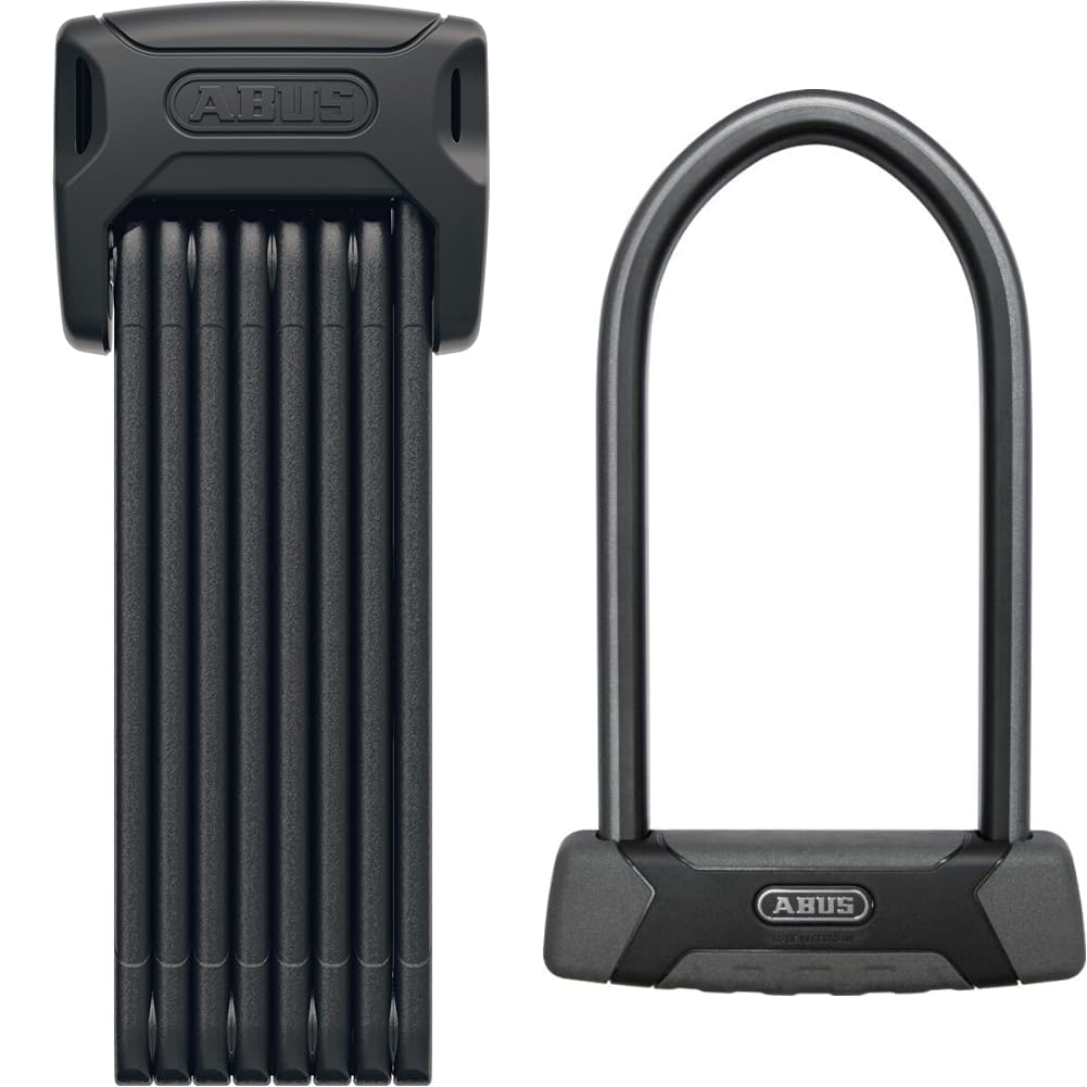 ABUS Bordo 6000K - Antivol Pliable avec Support de Serrure SH et Cylindre XPlus - U Granit - Niveau de Sécurité 15