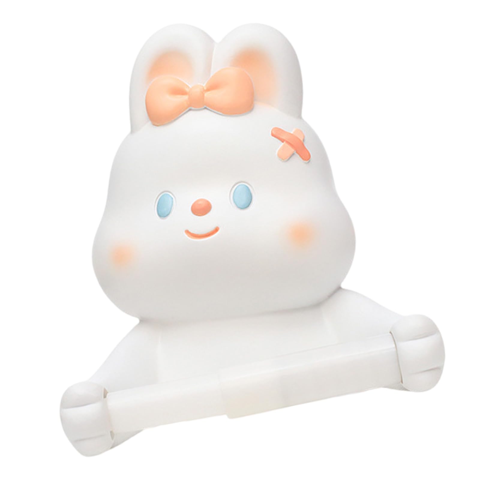 Roll Holder Lovely Rabbits Tissue Roll Dispenser Wall Mounted Tissue Rack Bathroom Stand Lovely Rabbits Holder