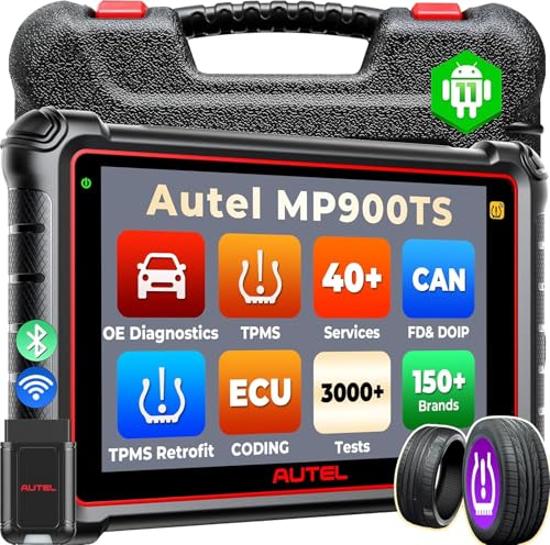 Autel Scanner MaxiCOM MK906 Pro: 2023 Android 10 Upgrade of MS906 PRO, Advanced ECU Coding 36+ Services, 3000+ Bi-Directional, Auto Scan 2.0 Upgrade of MK908S MS906BT MK906BT Work with MV105S/BT506
