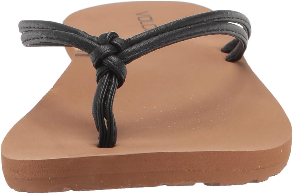 Volcom Women's Forever and Ever Flip Flop Sandal 6 Black