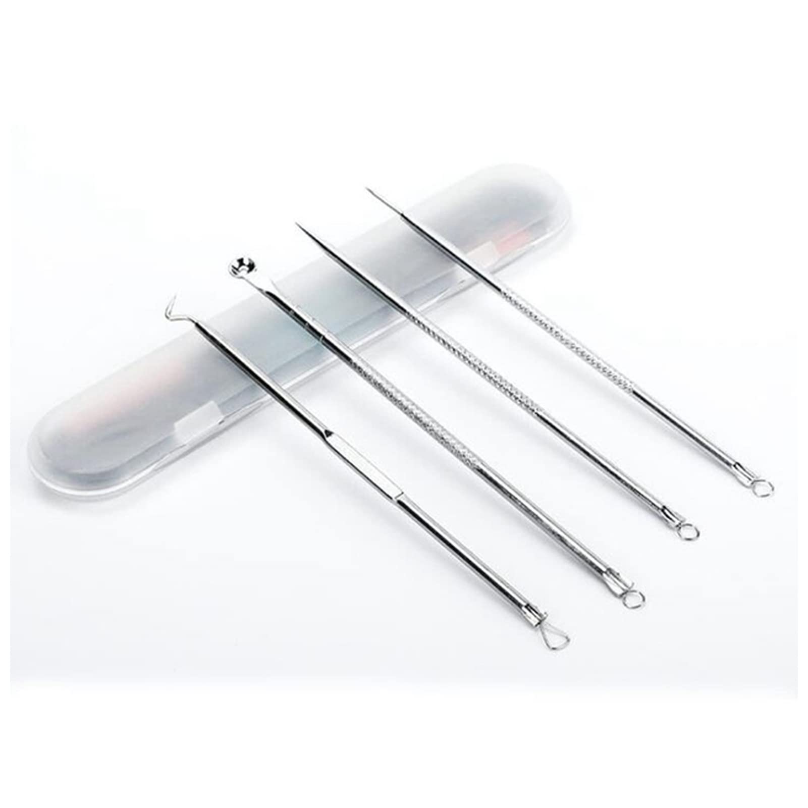 Akne Nadel 4 stücke Edelstahl Akne Entfernung Nadeln Pickel Blackhead Remover Werkzeuge Löffel Gesicht Hautpflege Werkzeuge Nadeln Gesichtsporenreiniger Akne-Nadel