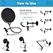 EJT Pop Filter for Mic, Microphone Isolation Shield,6