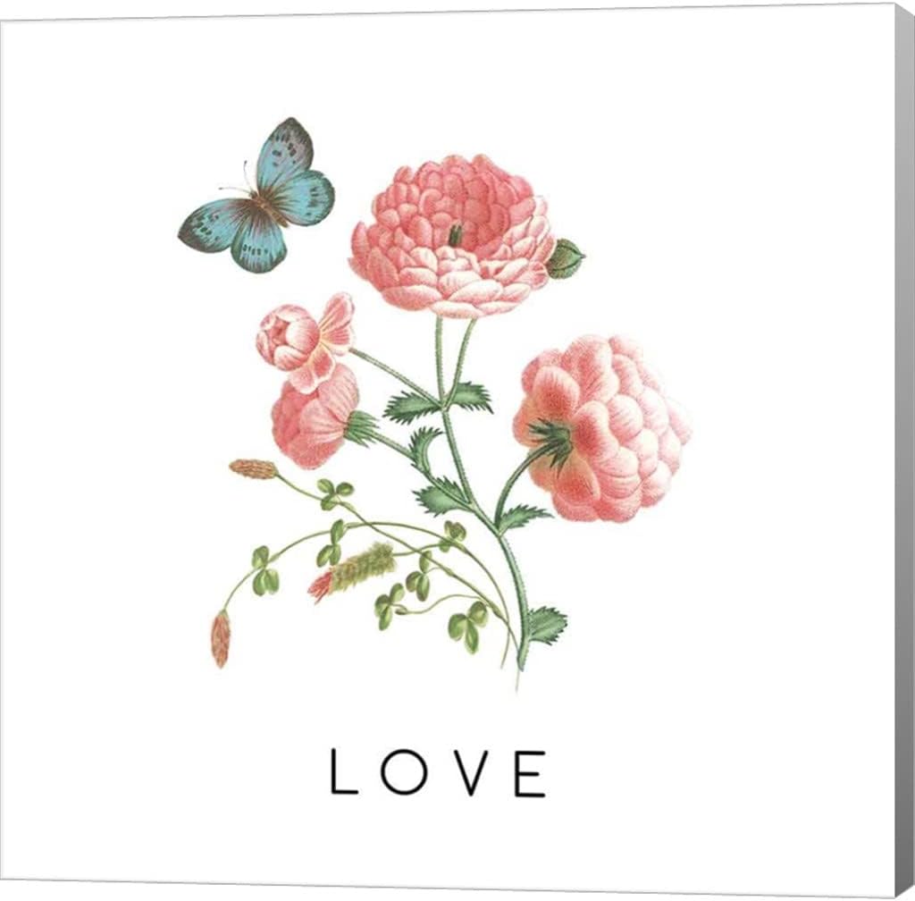 Victorian Garden Bright VII by Wild Apple Portfolio Canvas Art Wall Picture, Gallery Wrapped, 12 x 12 inches