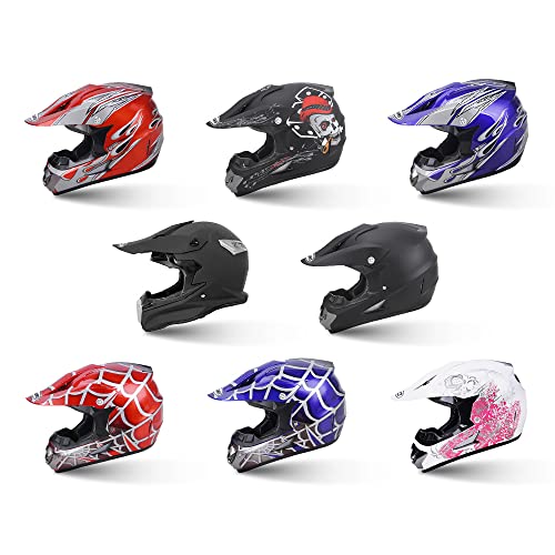 Image of OUMURS Adult Motocross Dirt Bike Helmet with Goggles, Gloves & Mask Dirt Bike ATV Helmet for Unisex-Adult Men Women Adjustable Sun Visor DOT /FMVSS-218 Off-Road Motorcycle Helmet UTV Helmet Downhill