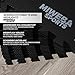Miweba Sports Bodenschutzmatte BS50 | 8-teilig 1,7 m² - Yogamatte Gymnastikmatte Puzzlematte Fitness Sportmatte Fitnessmatte Gummimatte Turnmatte Trainingsmatte Puzzle Matte Bodenmatte (Schwarz)
