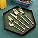 Zestawy sztućców złoto 18/10 sztućce ze stali nierdzewnej luksusowe sztućce noże do mięsa widelec łyżka zastawa stołowa zachodnia żywność restauracja można myć w zmywarce (4 sztuki)