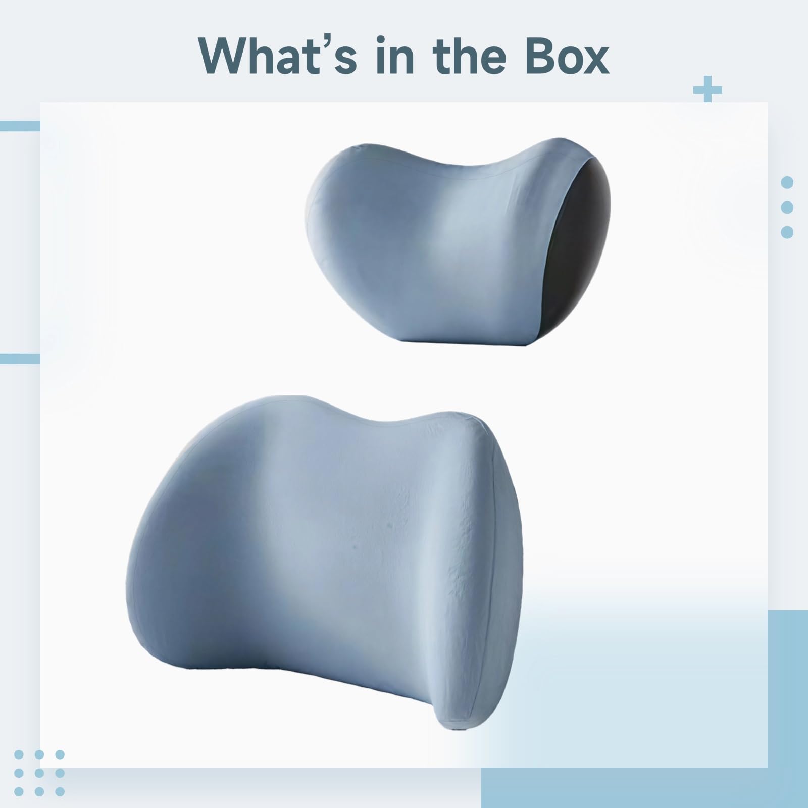 Set di cuscini in memory foam, poggiatesta e supporto lombare per il massimo comfort durante lunghi viaggi